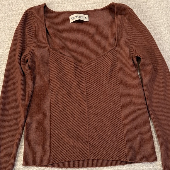 Abercrombie Ribbed V-Neck Sweater Size M - Picture 3 of 4